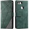 SONWO Cover per Huawei Honor 9 Lite, Flip Caso in PU Pelle Case Cover Portafoglio Custodia per Huawei Honor 9 Lite, [Kickstand] [Slot per Schede], Verde