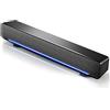 Garsent Altoparlante PC Soundbar, USB Wired HiFi Stereo Sound Sound Bar Altoparlante Boombox con Bass Home Theater Altoparlante TV per PC Smartphone(nero)