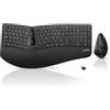 Perixx Periduo-605 Set Mouse Verticale e Tastiera Wireless Ergonomici, Tasti Silenziosi, Poggiapolsi, Rotella di Scorrimento, Layout QWERTY Italiano