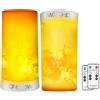 CFGROW Lampada a fiamma a LED, effetto fiamma, portatile, USB, ricaricabile, con base magnetica, fiamma tremolante per Natale, Halloween, feste, casa, altezza
