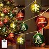 Qedertek Illuminazione natalizia per interni - 4 m, 20 LED palline di Natale con timer, 8 modalità, luce bianca calda, per giardino, matrimonio, regali di Natale