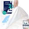 ZenPur Coprimaterasso, prodotto nell'UE, certificato Oeko-TEX Standard 100, in cotone, impermeabile e durevole, protezione e comfort in uno (200 x 200 cm, 2 pacchi - Bianco)
