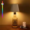 Jeebel Lampada per Bottiglia Senza Fili - LED RGB Lampada Tappo con Controllo Touch/Dimmerabile Infinito/ IP54/ 5 Modalità, Luce da Bottiglia Portatile in PVC per Indoor-Outdoor Soggiorno Campeggio