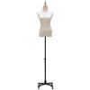ZWDMAER Mannequin busto da donna, altezza regolabile 130-190 cm, modello manichino con base mobile in metallo, per abbigliamento, abbigliamento, gioielli, cucito, senza testa e braccioli