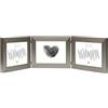 Deknudt Frames S41VD1-H3H -10.0X15.0 - Cornice portafoto a 3 Elementi, in Formato Orizzontale, Colore Argento 19,4 x 15,1 x 1,6 cm