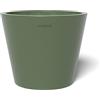 POTS&MORE Conico VP011004 - Set di 10 vasi da fiori in plastica, per piante da interno, diametro 10 cm, colore: verde oliva