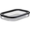 Mepal - Contenitore per la Conservazione di Salumi Modula - Scatola con Coperchio - Conservare Fette di Pancetta, Pollo e Formaggio - Contenitore per la in Frigo - 1 x 550 ml - Black