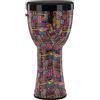 GEWA Liberty Djembé Nestable - Diametro: 12 (30,5 cm) - Altezza: 23,5 (59 cm) - Motivo: Crazy Neon