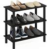 Furinno TURN-N-TUBE scarpiera, a 3 ripiani organizer per scarpe, scarpiera contenitiva con organizer autoportante, 29.7 x 59.9 x 55.6 cm, per armadio ingresso, ufficio, garage, Espresso/Nero