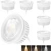 KYOTECH 6x Modulo LED Ultrapiatto ø50x23mm Dimmerabile 3CCT Bianco caldo 3000K Bianco naturale 4000K Bianco freddo 6500K Sostituzione per MR16 GU10,38°per faretti da incasso a soffitto plafoniere