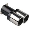 ETOPARS 62mm Tubo di Scarico Auto Universale Terminale di Scarico Tubo di Punta del Silenziatore di Scarico Acciaio Inossidabile Uscita Doppia Dritto Argento