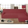 BIANCHERIAWEB Copridivano Genius con Penisola Chaise Longue Modello Swing Colore Bordeaux Destra Bordeaux