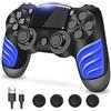 gamtooy Controller Wireless compatibile con la console Play4/Slim/Pro, Joystick P4, Controller PC cablato, con giroscopio a 6 assi, touch pad
