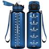 Vikaster VK-TY-SDXZG-1500ML-G-NavyBlue-295C-VC, Palestra, Senza BPA, Borracce con Cannuccia Adatto per Sport, Fitness, Trekking, Ufficio, Outdoor Unisex-Youth, Blu Scuro Lucido 1500ml