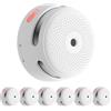 X-Sense Smarter - Rilevatore di fumo WiFi XS01-M, compatibile con app X-Sense Home Security, modello FS61, 85 dB di allarme, mini rilevatore di fumo e incendio senza fili, 6 pezzi