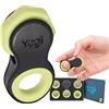 LIGHTBULB IDEAS Yogi Giocattolo Fidget, Spinner Fidget per Adulti, Sollievo dall'ansia, Perfetto per ADHD, ADD e Autismo, Giochi Fidget Silenziosi per Adulti e Bambini, Cinque Dimensioni di Anelli - Moonlight