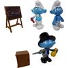 OPO 10 - 3 Personaggi dei Puffi articolati con Accessori - 7 cm Deagostini PVC Puffi Peyo Gioco Giocattolo CS45