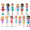 Polly Pocket Mini Bambola con Outfit Viola Trendy e Collana FWY19, 1 pezzo (colore e modello casuale)