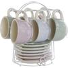 Redesyn CAFE SET 6 DOLOMITE METAL 20X18X20 180 ML VERDE