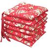 Viterbo Biancheria Set 6 Cuscini Sedia Coprisedia Natalizi Natale Christmas 4 Punti Imbottiti Con Lacci (Elfi)