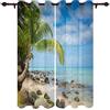 LKCD Tende Oscuranti Per Interni Cielo Azzurro Mare Albero Di Cocco Paesaggio 264X240Cm 2 Pezzi Termica Isolante Tenda Della Finestra Con Occhielli Per Soggiorno Camera Da Letto Finestre Piccole Camer