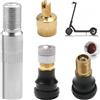 Yewseas 2 PCS Valvola dell'Aria per Pneumatici a Vuoto Compatibile con Monopattini Xiaomi M365 e Ninebot G30, con Estensione Valvola 4 cm e Adattatore, Accessori Scooter