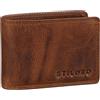 STILORD 'Jay' Mini Portafoglio Uomo Pelle Borsellino Blocca RFID Pelle Portamonete Vintage Elegante Porta Carte Sicuro Protezione NFC Cuoio Genuino, Colore:kara - cognac