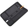 YINETTECH Fermacravatta portatile in nylon nero da uomo, gemelli e custodia da viaggio d'affari, 40,6 x 12,7 x 2 cm