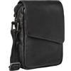STILORD 'Fridolin' Borsa a Tracolla Piccola Donna e da Uomo in pelle vintage borsa a tracolla da uomo in pelle elegante borsa da uomo piccola da sera, Colore:nero