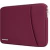 RAINYEAR make life easier RAINYEAR 15,6 pollice Manicotto del computer portatile compatibile con la maggior parte 15,6 Pollice Chromebook Notebook Ultrabook, 16 pollice Ultra sottile lunetta Laptop Borsa protettiva, Rosso