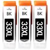 Cartridgeify 33 XL Cartucce d'inchiostro Compatibile con Epson 33XL Cartucce (3xNero), per Expression Premium XP-900 XP-830 XP-7100 XP-645 XP-640 XP-635 XP-630 XP-540 XP-530.