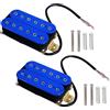 Young Wolf 4 pickup per chitarra elettrica a 6 corde, Humbucker, a doppia linea, regolabile, con vite esagonale, colore blu