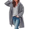 XUEJIANN Cappotto di lana da donna invernale lungo - Boucle cappotto da donna con cappuccio - Trench foderato cappotto invernale beige elegante inverno cappotto di lana invernale lungo caldo giacca in