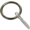GARDINIA Anelli per tende Kos, Con ganci per pieghe, Per il set di binari per tende Kos, 6 pezzi, Ø interno 27 mm, Ø esterno 35 mm, Larghezza 4 mm, Metallo, effetto acciaio inox