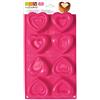 ScrapCooking SCRAP COOKING Stampo-Multi 8 Cuori, Silicone, Rosa, 33 x 18 x 3.5 cm