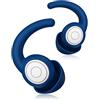 WUTAN Tappi per le orecchie per dormire, 2 paia, 38 dB, in silicone, con riduzione del rumore, riutilizzabili, per dormire, viaggi, concerti, lavoro (rosso nero, S/L)