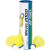 YONEX Mavis 2000 Nylon Tournament Shuttle-Giallo (1/2 dozzina), Navetta Unisex, 6 Count (Pack of 1)