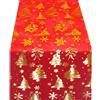 Meleager Runner da Tavola Natalizio, Rotolo Runner Natalizio Rosso, Runner da Tavola in Organza(Albero di Natale Dorato), 28cmx500cm, Decorazioni per Natalizie, Avvento, DIY, Feste, Matrimoni, Compleanni