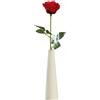 OHEETU Vaso in ceramica bianca a forma di bocciolo singolo, piccolo bocciolo, decorativo, per la casa, centrotavola floreale, moderno, minimalista, per camera da letto, soggiorno, ufficio, scrivania
