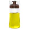 TINMIX Bottiglia dispenser di olio a prova di perdite con versatore, 180 ml, in vetro, per olio d'oliva e aceto, ben sigillata, per campeggio, picnic, cucina, marrone