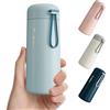 Exllena Borraccia Termica Piccola 250 ml, Borraccia Piccola da Borsetta con Manico Portatile, Mini Borraccia A Tenuta Stagna per Caffè e Latte(Grigio-blu)