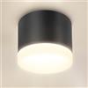 URing Plafoniera LED Faretto a Soffitto 6W 4000K Bianco Neutro, Plafoniera a LED plafone Rotondo Apparecchio GX53 600LM LED spot light, 230V Downlight Faretti con anello in acrilico per cucina, Nero