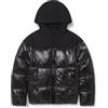 Champion Legacy Outdoor G (405041) -WR Woven Nylon Cirè 37gr Hooded Giacca, Nero (NBK), 3-4 Anni Bambina