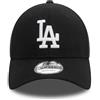 New Era Melton Wool 9Forty® L A Dodgers Blkwhi Cap Ala Curva Panno Nero