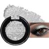 DE'LANCI Ombretto glitter bianco argento, ombretto metallico, altamente pigmentato, impermeabile, vegetarianismo, adatto per tutti i giorni, festa di danza, trucco dati, talc free #1H