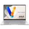 ASUS Vivobook S 14 OLED M5406WA#B08H1KCVGC, Notebook in alluminio con Monitor 14" OLED Anti-glare, Processore AMD Ryzen AI 9 HX370, RAM 32GB, 1TB SSD PCIE, WIN 11 HOME, Argento