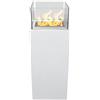 Divina Fire Camino a bioetanolo da terra per interno esterno Ischia Bianco 40x40x115
