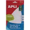 APLI - etichette 8 x 20 mm bianco