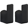 Gedy PIRENEI Appendiasciugamani bagno 2 Pezzi, Ottone, Nero Opaco, 2 x 3,3 x 5,3