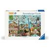 Ravensburger - Puzzle Big City Collage, 5000 Pezzi, Idea regalo, per Lei o Lui, Puzzle Adulti